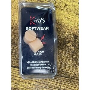 Earskin Lavender Silicone Plugs Kaos Softwear Made in USA Body Jewelry 1/2